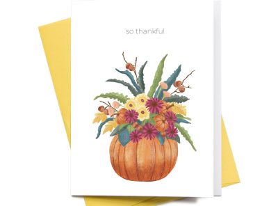 Floral Pumpkin Printable Card