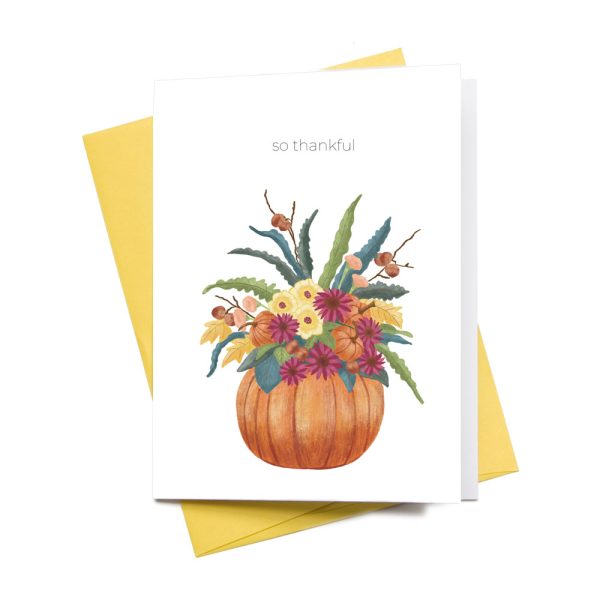 Floral Pumpkin Printable Card