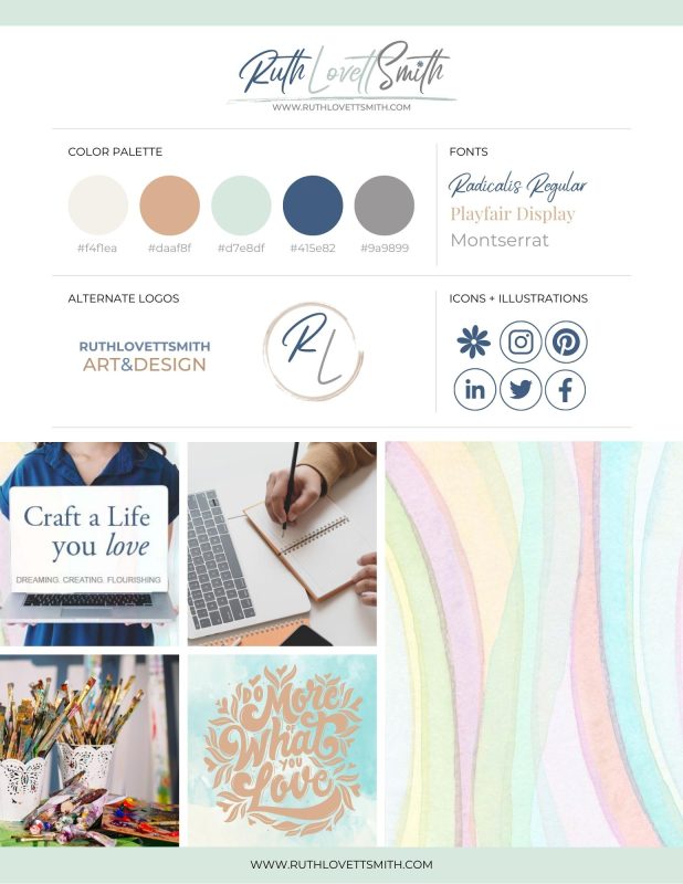 branding board template example