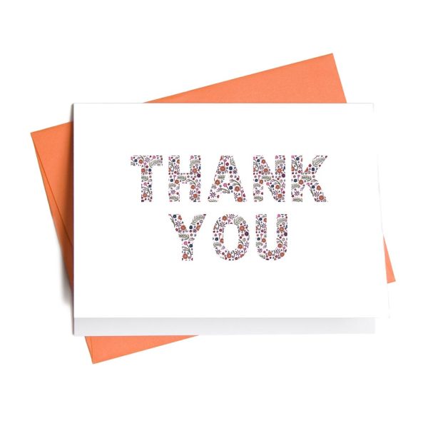 Spring Floral Thank You Card Blank