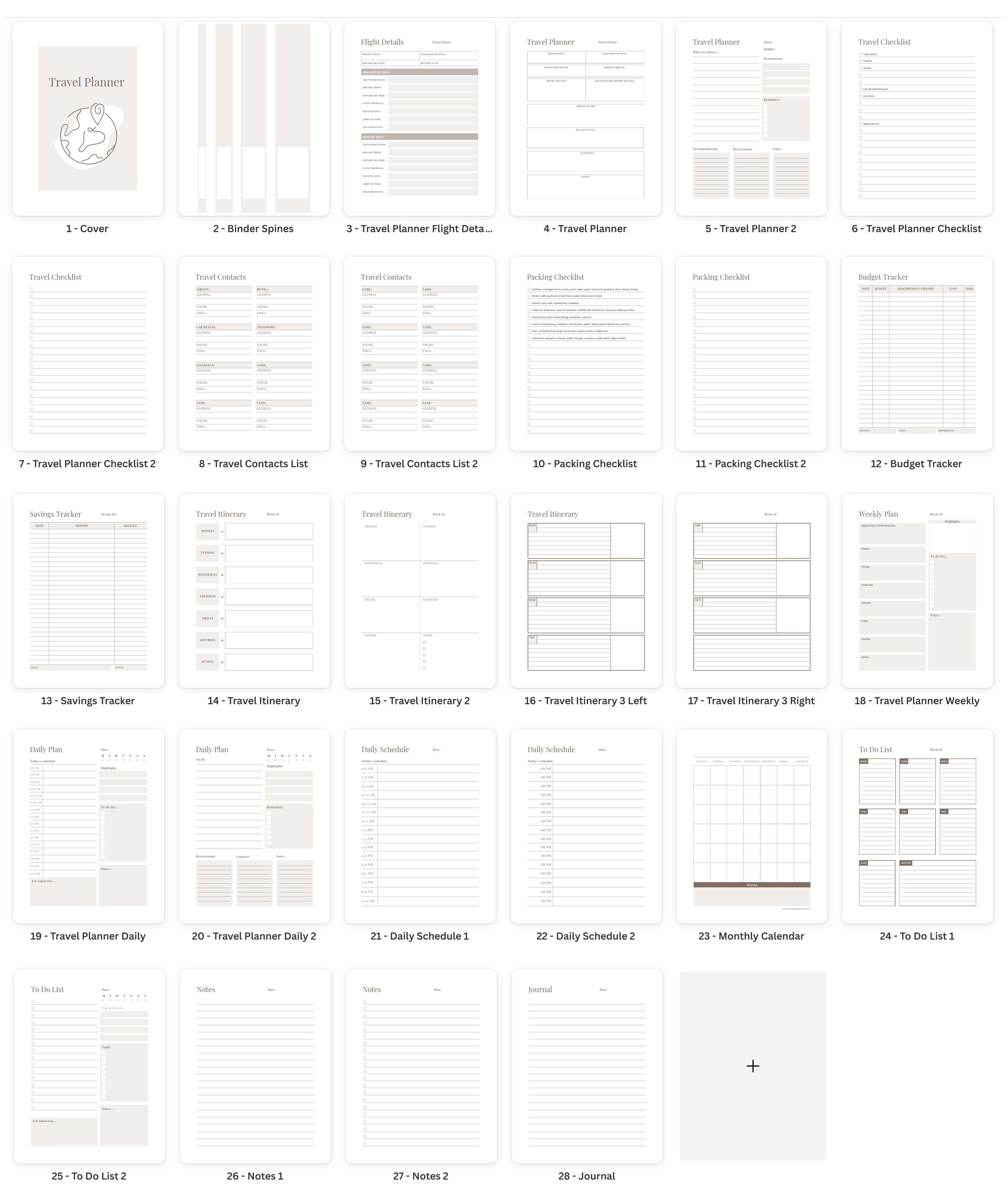 Travel Planner Template