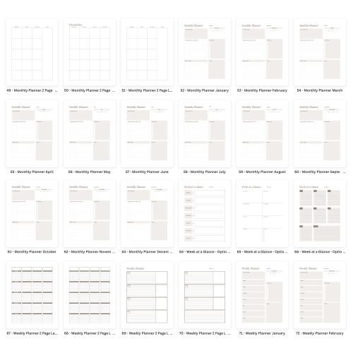 Undated Planner Template Canva