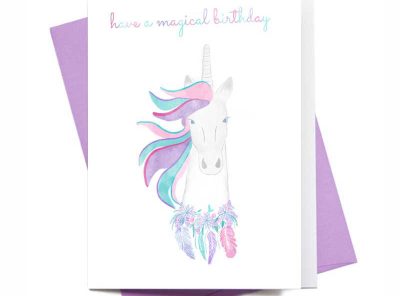 Magical Unicorn Printable Birthday Card