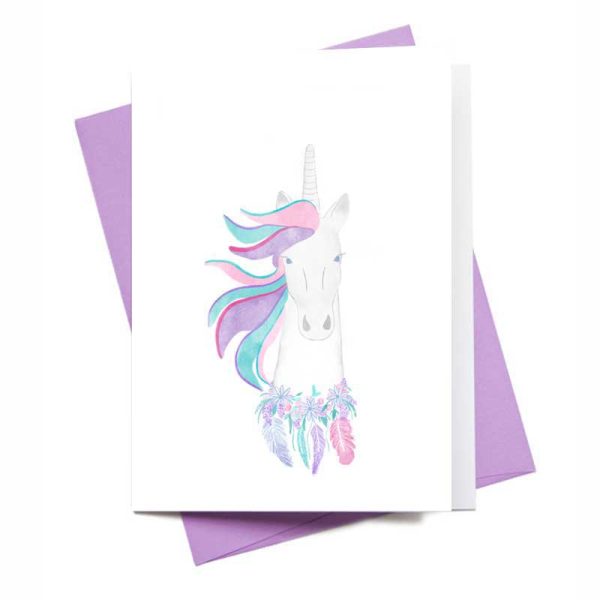 Unicorn Card Birthday Blank