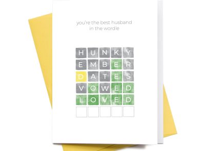 Best Husband in the Wordle Printable Card