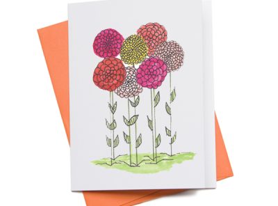 Zinnia Floral Printable Card
